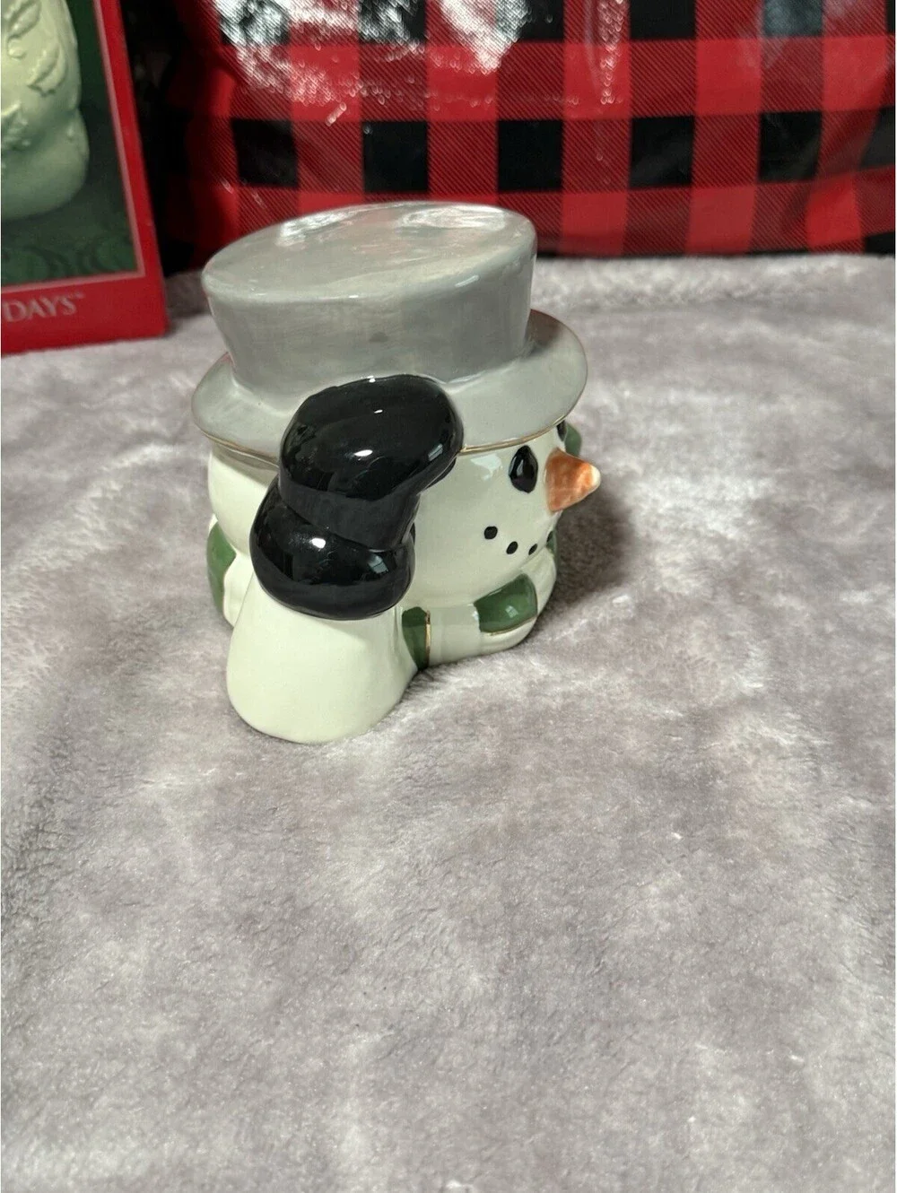 🎅🏻 Christmas Home For The Happy Holidays Snowman Cookie Jar
